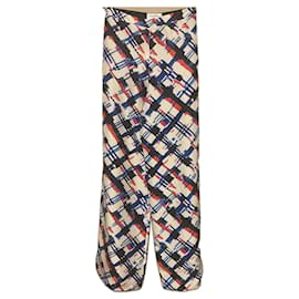 Chanel-Pantalones anchos de seda de la pasarela Chanel 16P en talla FR 36.-Multicolor