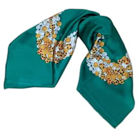 Chanel-Chanel vintage silk scarf-Green
