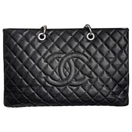 Chanel-Bolso tote de compras GST XL de 40 cm raro-Negro