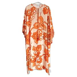 Etro-Robe longue kaftan à imprimé baies Etro-Orange