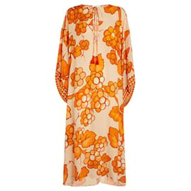 Etro-Robe longue kaftan à imprimé baies Etro-Orange