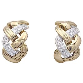 Orecchini Repossi “Tresse” in oro e diamanti. Altro