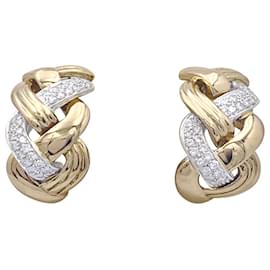 Repossi-Repossi “Tresse” gold and diamond earrings.-Other