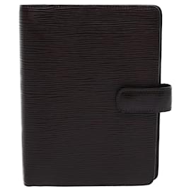 Louis Vuitton-LOUIS VUITTON Epi Agenda MM Day Planner Cover Mocha R2004D LV Auth 72081-Otro