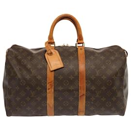 Louis Vuitton-Louis Vuitton Monograma Keepall 45 Boston Bag M41428 Autenticação de LV 70985-Monograma