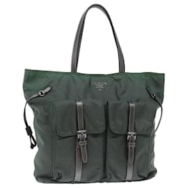 Prada-PRADA Tote Bag Nylon Khaki Auth ac2934-Khaki