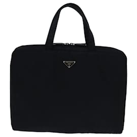 Prada-PRADA Hand Bag Nylon Black Auth bs13647-Black