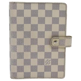 Louis Vuitton-LOUIS VUITTON Damier Azur Agenda MM Planificador de día Cover R20707 LV Auth 70715-Otro