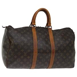 Louis Vuitton-Louis Vuitton-Monogramm Keepall 45 Boston Bag M.41428 LV Auth 70566-Monogramm
