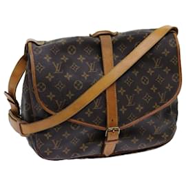 Louis Vuitton-Louis Vuitton Monogram Saumur 35 Borsa a tracolla M42254 LV Aut 70520-Monogramma