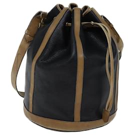 Christian Dior-Christian Dior Shoulder Bag Leather Black Auth yk11682-Black