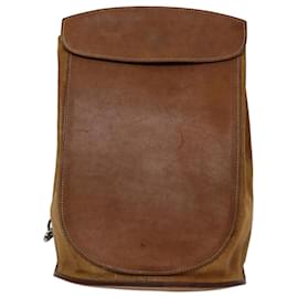Hermès-HERMES Sherpa PM Backpack Leather Brown Auth yk11589-Brown