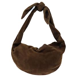 Chanel-CHANEL Waist bag Suede Brown CC Auth yk11867-Brown