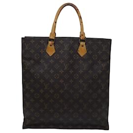 Louis Vuitton-LOUIS VUITTON Monogram Sac Plat Hand Bag M51140 LV Auth 71089-Monogram