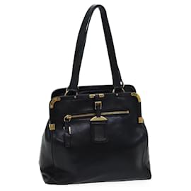 Prada-PRADA Tote Bag Leather Black Auth 71494-Black