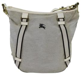 Burberry-BURBERRY Blue Label Shoulder Bag Canvas Gray Auth 71350-Grey