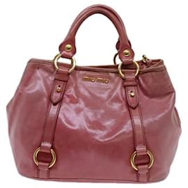 Miu Miu-Miu Miu Hand Bag Leather 2way Pink Auth hk1215-Pink