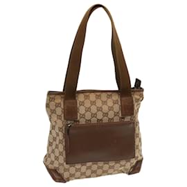 Gucci-GUCCI GG Lona Tote Bag Bege 28893 Auth ti1628-Bege