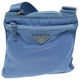 Prada-PRADA Shoulder Bag Nylon Blue Auth fm3368-Blue