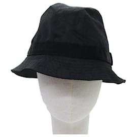 Gucci-GUCCI GG Canvas Bucket Hat Nylon XL Black Auth hk1255-Black