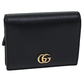 Gucci-GUCCI Portefeuille GG Marmont Cuir Noir 456126 auth 71618-Noir
