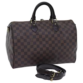 Louis Vuitton-LOUIS VUITTON Bandoulière Damier Ebene Speedy 35 Hand Bag N41366 Auth LV 71380-Autre