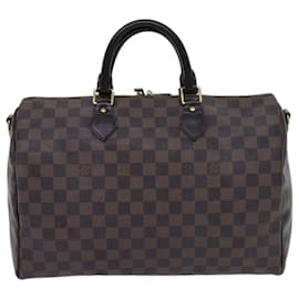 Louis Vuitton-LOUIS VUITTON Damier Ebene Speedy Bandouliere 35 Handtasche N.41366 LV Auth 71380-Andere