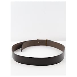Hermès-cinturón de piel de cuero-Negro