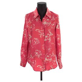 Alberto Biani camisa de seda Roja