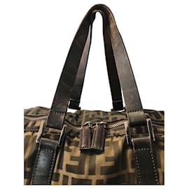 Fendi-FENDI large travel bag-Black,Khaki,Dark brown