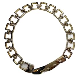 Guy Laroche-Cinturón de cadena ancha de metal Guy Laroche 70-75 cm-Gold hardware