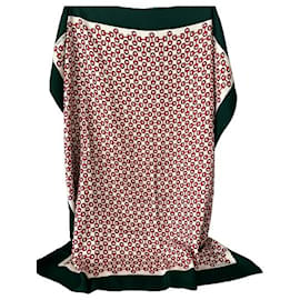 Gucci-Square silk scarf: GUCCI - MCCANN-Green