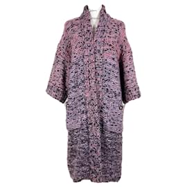 Chanel-8K$ New CC buttons Oversized Boucle Coat-Pink