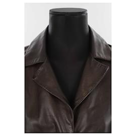 Gerard Darel-Leather coat-Brown