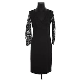 Ermanno Scervino-Vestido con encaje-Negro