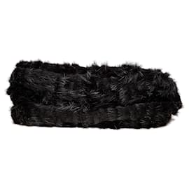 Fendi-Fendi Monogram Fur Baguette-Black