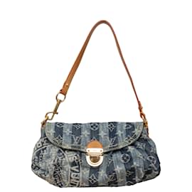 Louis Vuitton-Louis Vuitton Mini Pleaty Raye Shoulder Bag-Blue