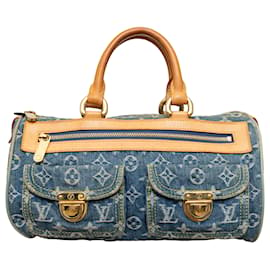 Louis Vuitton-Bolso de mano Louis Vuitton Neo Speedy de mezclilla con monograma-Azul