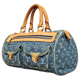 Louis Vuitton-Louis Vuitton Neo Speedy Monogram Denim Handbag-Blue