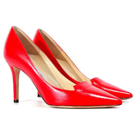 Jimmy Choo-JIMMY CHOO High Heels T.EU 34.5 Leder-Rot