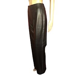 Thierry Mugler-MUGLER  Trousers T.fr 38 leather-Black