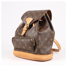 Louis Vuitton-Bolso mochila Louis Vuitton Montsouris MM en marrón M51136-Castaño