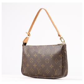 Louis Vuitton-Louis Vuitton Monogram Pochette Accessoires Handbag M51980-Brown