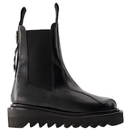 Toga Pulla-AJ1146 Boots - Toga Pulla - Leather - Black-Black