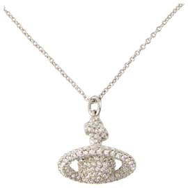 Vivienne Westwood-Grace Small Pendant Necklace - Vivienne Westwood - Brass - Silver-Grey