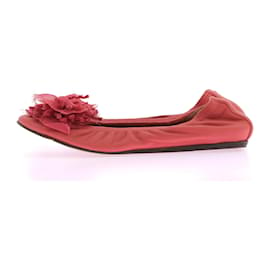 Lanvin-LANVIN Ballerinas T.EU 37 Leder-Rot