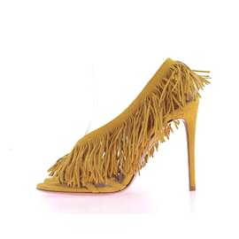 Aquazzura-AQUAZZURA Sandalen T.EU 37 Wildleder--Gelb