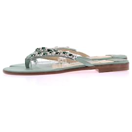 Jimmy Choo-JIMMY CHOO Sandalen T.EU 37 Funkeln-Grün