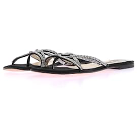 Jimmy Choo-JIMMY CHOO Sandalen T.EU 37.5 Funkeln-Silber