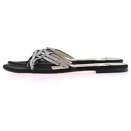 Jimmy Choo-JIMMY CHOO Sandalen T.EU 37.5 Funkeln-Silber